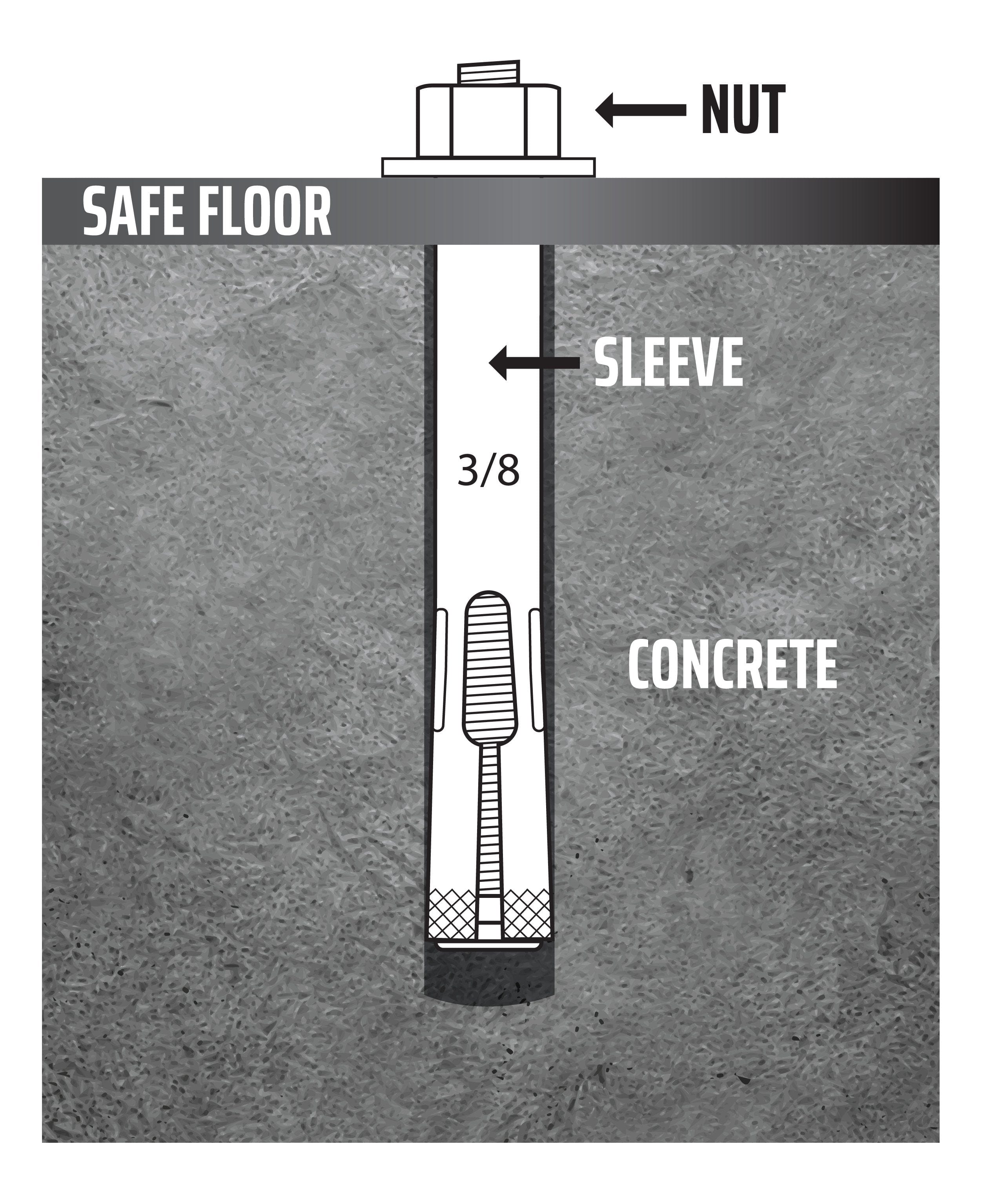 Concrete Floor Safe Anchoring Kit Accessory Liberty Accessory